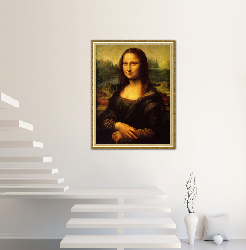 Mona Lisa - Painted by Leonardo Davinci - Circa. 1503. High Quality Canvas Print. Ready to be Framed or Mounted. Available in One Large Size. 80cm X 100cm.