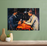 The Card Players - Painted by Paul Cezzane - Circa. 1890. High Quality Polyester Cotton Canvas Print. Ready to be Framed or Mounted. Available in 3 Sizes - Small - Medium or Large.