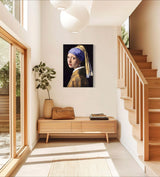 Girl with a Pearl Earring - Painted by Johannes Vermeer - Circa. 1665. High Quality Polyester Cotton Canvas Print. Rolled Canvas Available in 3 Sizes - Small, Medium, or Large. Stretched Canvas Option Available in One (1) Large Size - 70cm x 100cm.