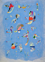 Blue Sky - Painted by Wassily Kandinsky - Circa. 1940. High Quality Polyester Cotton Canvas Print. Ready to be Framed. Available in Two Sizes - 40cm X 60cm & 70cm x 100cm.