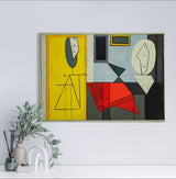 L’Atelier (The Studio) - Painted by Pablo Picasso - Circa. 1927. High Quality Polyester Cotton Canvas Print. Rolled Canvas Available in 3 Sizes - Small, Medium, or Large. Stretched Canvas Option Available in One (1) Large Size - 70cm x 100cm.