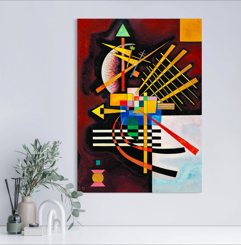 Above and Left - Painted by Wassily Kandinsky - Circa. 1925. High Quality Polyester Cotton Canvas Print. Ready to be Framed. Available in Two Sizes - 40cm X 60cm & 70cm x 100cm.