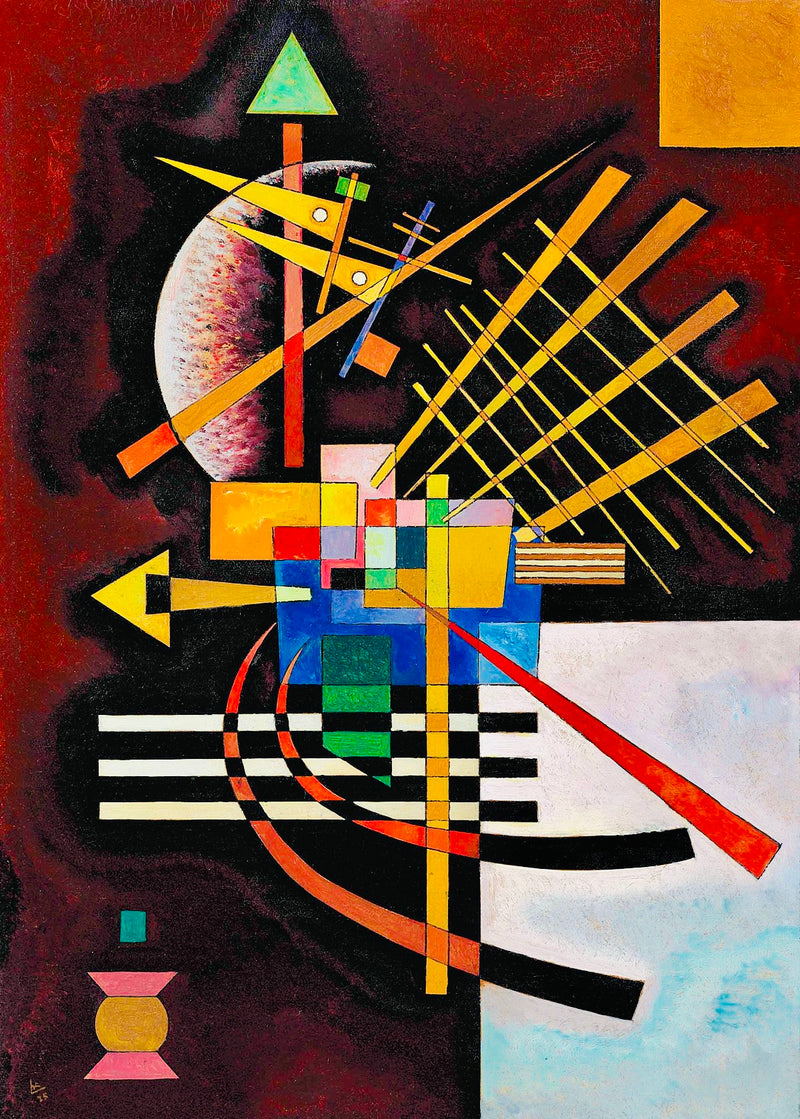 Above and Left - Painted by Wassily Kandinsky - Circa. 1925. High Quality Polyester Cotton Canvas Print. Ready to be Framed. Available in Two Sizes - 40cm X 60cm & 70cm x 100cm.