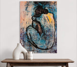 Blue Nude - Painted by Pablo Picasso - Circa. 1949. High Quality Polyester Cotton Canvas Print. Ready to be Framed or Mounted. Available in 3 Sizes - Small - Medium or Large.