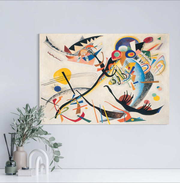 Blue Segment - Painted by Wassily Kandinsky - Circa. 1921. High Quality Polyester Cotton Canvas Print. Ready to be Framed. Available in Two Sizes - 40cm X 60cm & 70cm x 100cm.