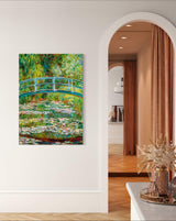 The Japanese Bridge - Painted by Claude Monet - Circa. 1899. High Quality Polyester Cotton Canvas Print. Rolled Canvas Available in 3 Sizes - Small, Medium, or Large. Stretched Canvas Option Available in One (1) Large Size - 70cm x 100cm.