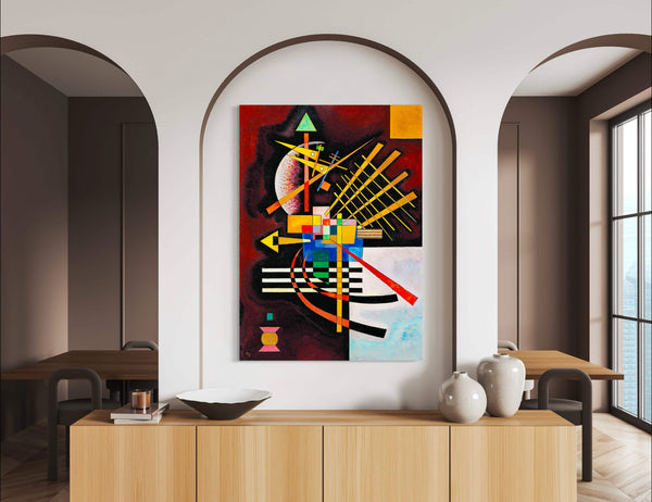 Above and Left - Painted by Wassily Kandinsky - Circa. 1925. High Quality Polyester Cotton Canvas Print. Ready to be Framed. Available in Two Sizes - 40cm X 60cm & 70cm x 100cm.