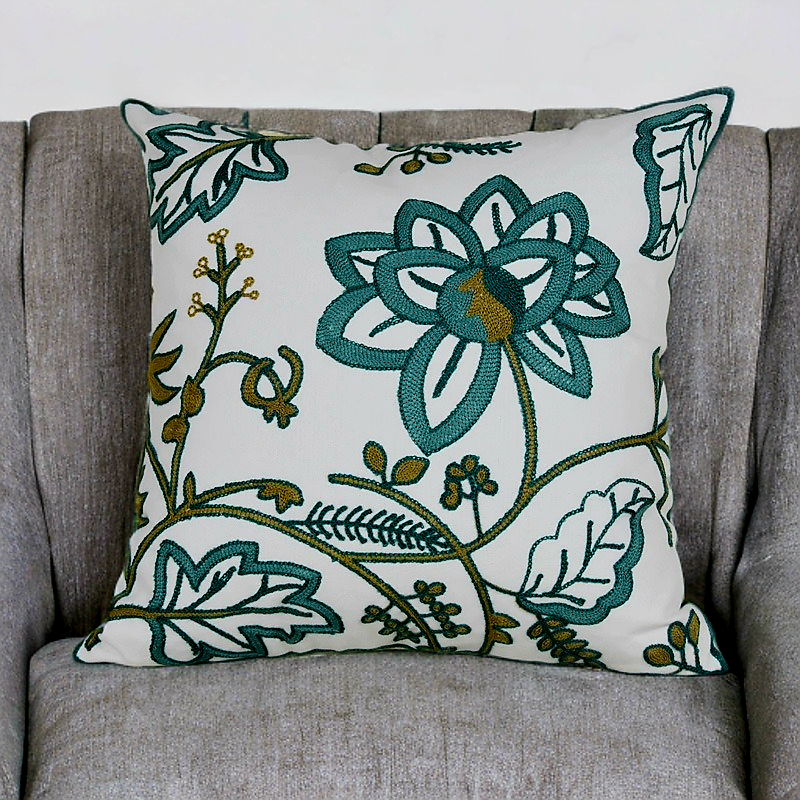 EMBROIDED Premium Cushion Covers (HAMPTONS Designer Collection) - 5 Exquisite Classically Inspired Cushion Covers to Select From. Standard 45cm Cushion Size.