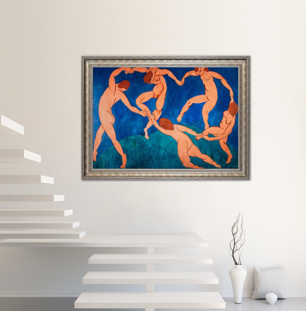 The Dancers - Painted by Henri Matisse - Circa. 1925. Premium Gold & Silver Patinated Frame. Ready to Hang! Stunning Designer Statement! Available in 3 Sizes - Small - Medium & Large.