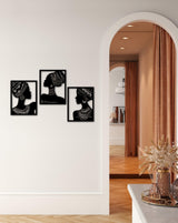 African Inspired Wall Art - Set of 3 Panels - Simply Beautiful. (Not Sold Seperately).