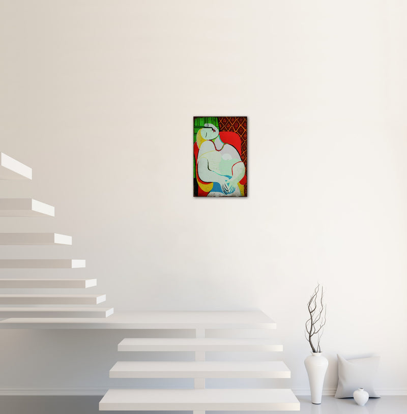 The Dream by Picasso - Retro Metal Art Decor - Wall Mount or Free Standing on Console Table -  Size is 8'' X 12"