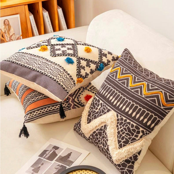 TUFTED THROW Premium Cushion Covers (MARRAKESH Collection) - 5 Gorgous Marrakesh Inspired Designs to Select From.
