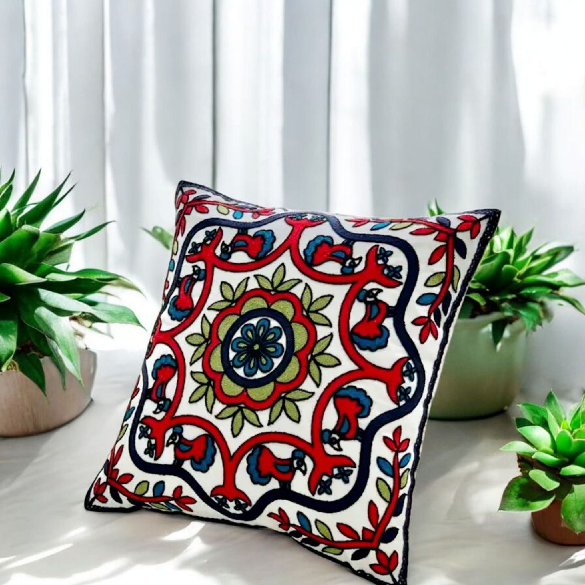 EMBROIDED Premium Cushion Covers (HAMPTONS Designer Collection) - 10 Exquisite Classically Inspired Cushion Covers to Select From. Standard 45cm Cushion Size.