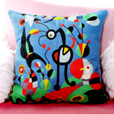 EMBROIDED MIRO Cushion Cover (Miro Collection) - Unique Artwork by Joan Miro - The Dream Artwork Circa 1925. Large 50cm Size. Elevate Your Space with Artful Comfort. A Touch of Miró Magic for Your Home. One of a Kind!