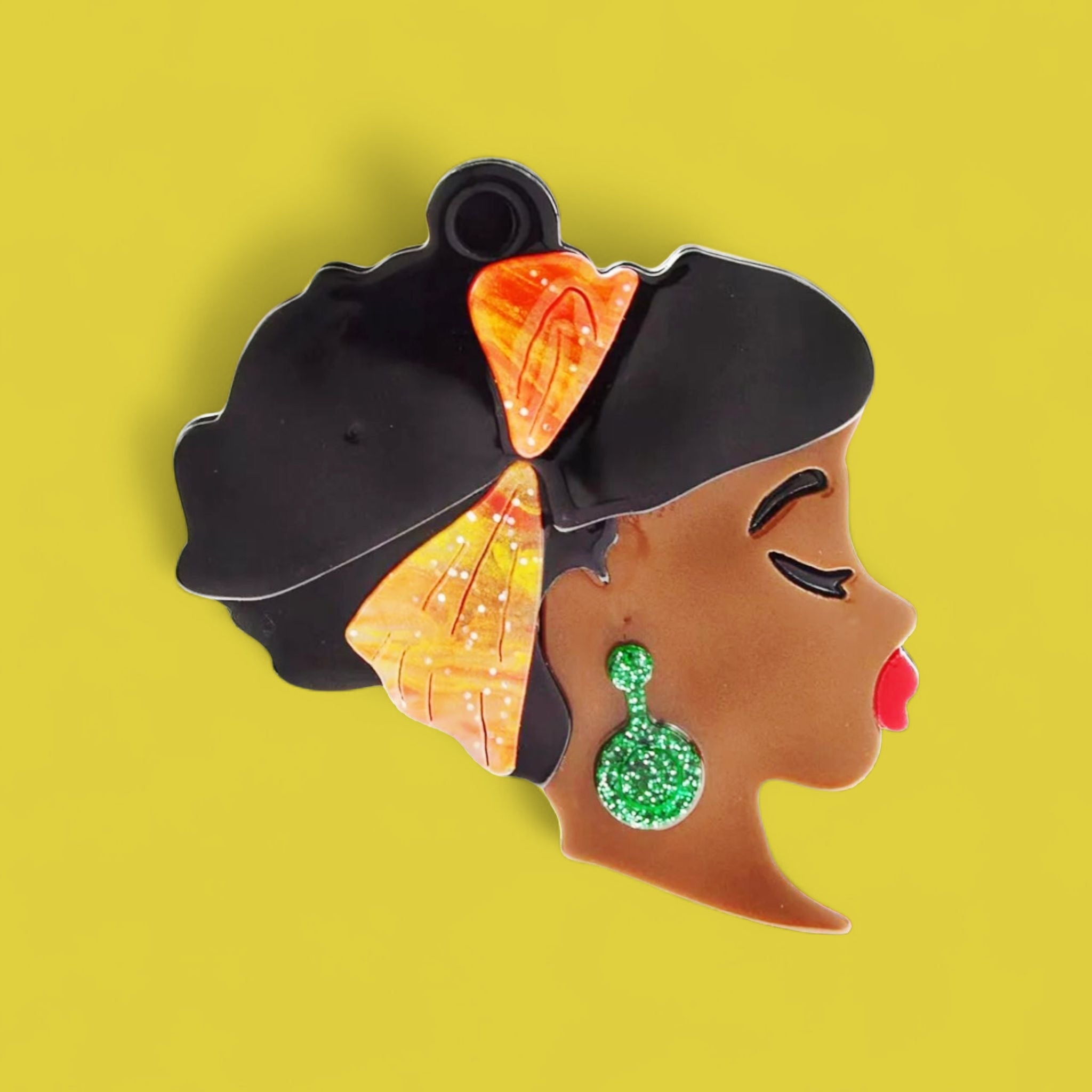 Glimmering Profile Brooch