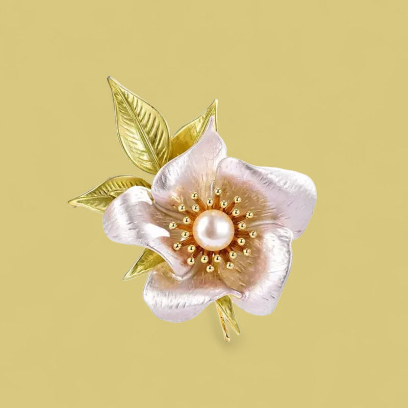 The Serene Blossom Pink Petal Brooch: A delicate touch of color.