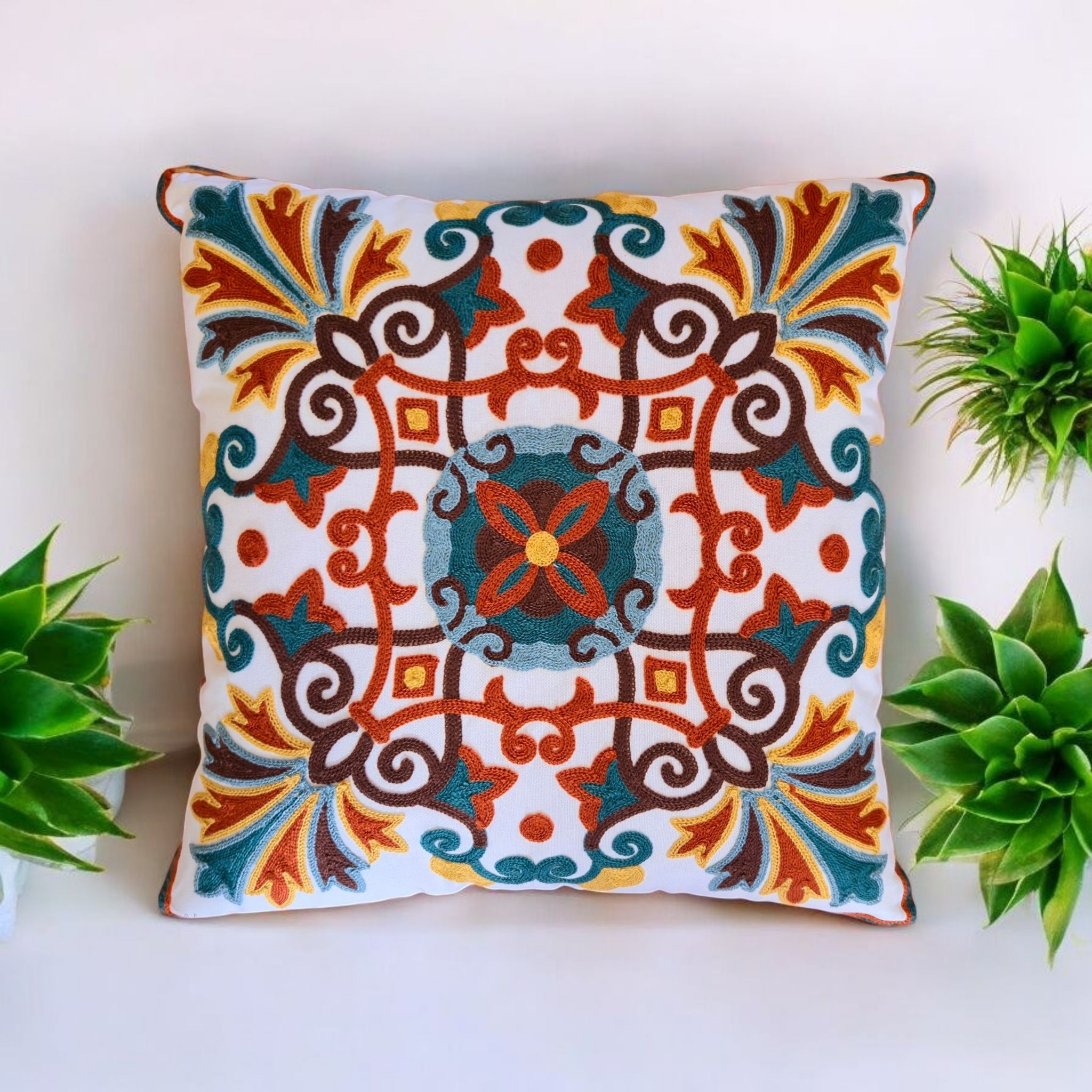 EMBROIDED Premium Cushion Covers (HAMPTONS Designer Collection) - 10 Exquisite Classically Inspired Cushion Covers to Select From. Standard 45cm Cushion Size.