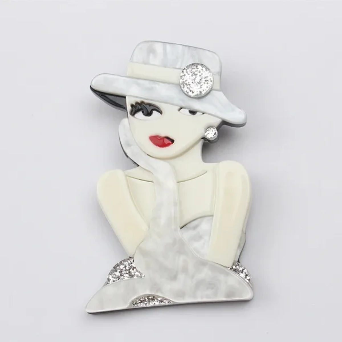 Artistic Deco Silhouette Brooch Collection of 8 Stylish Variations