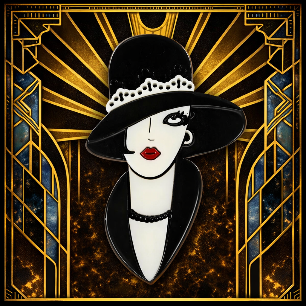 Chic Noir Brooch