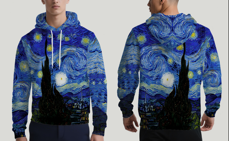 The Stormy Starry Night Hoodie by Van-Gogh: Where Art Meets Streetwear!