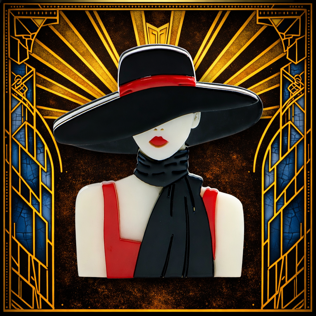 The Grand Black Luxe Brooch
