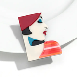 Picasso Muses Cubist Brooch Duo