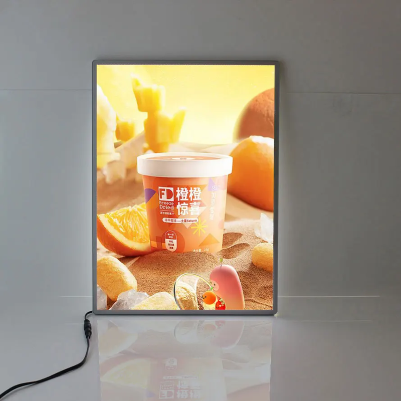 GlowBoard Pro™ Ultra-Thin LED Display – Black Edition. A1, A2, A3 & A4 Customized Advertising Ultra-Thin Glass LED Light Boxes. Super Bright Rectangle Menu Poster Frame Light Box. 240V Wired Version. Wall Mounted or Desktop Stand.
