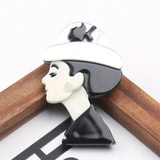 Modern White Huntress Brooch