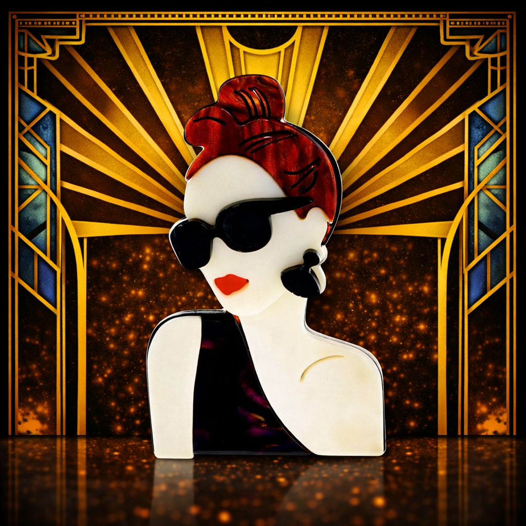 Deco Diva Brooch:
