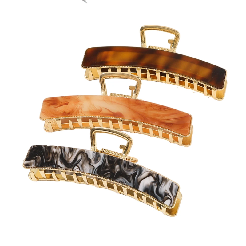 Women's Retro Premium SEWINGMAN TORTOISESHELL Large Hair Claw Clips.