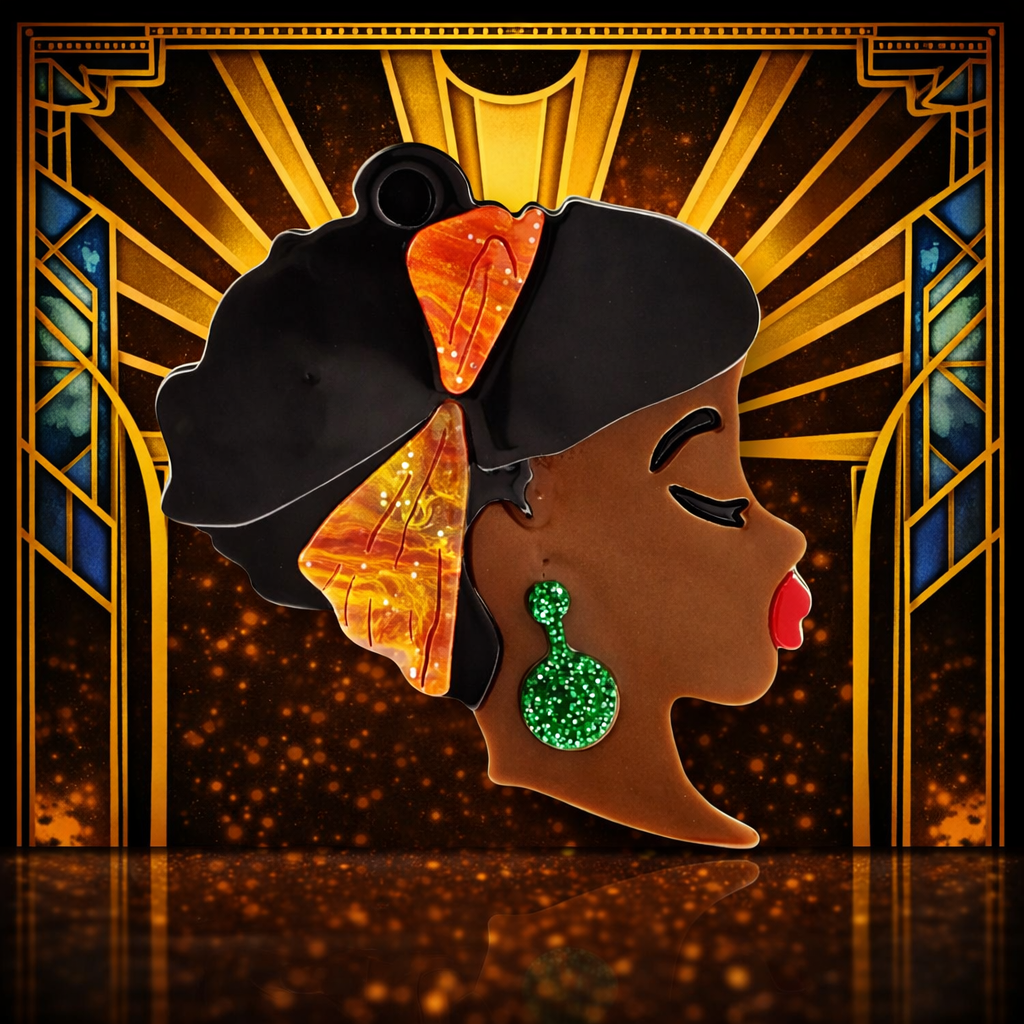 Glimmering Profile Brooch