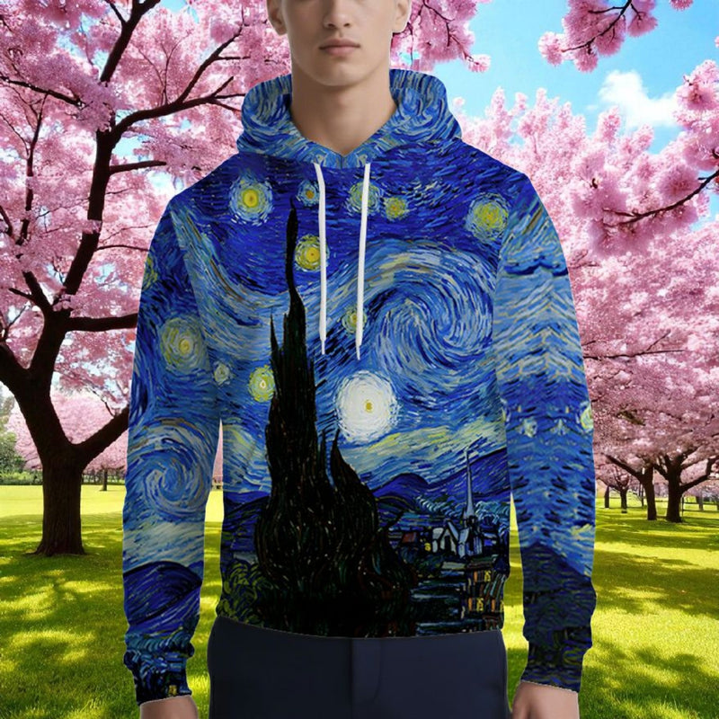 The Stormy Starry Night Hoodie by Van-Gogh: Where Art Meets Streetwear!