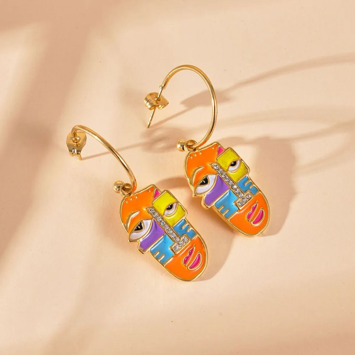 Cubist Reverie – Dual Gaze Earrings
