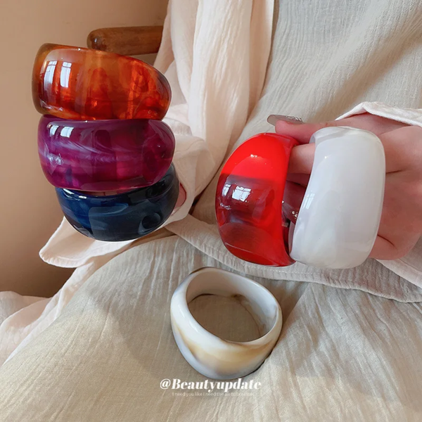 Women's Premium Retro AERO Translucent Bangles.