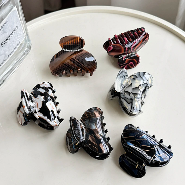 Women's Classical French ART NOVEAU Premium ACETATE Hair Claw Clips.