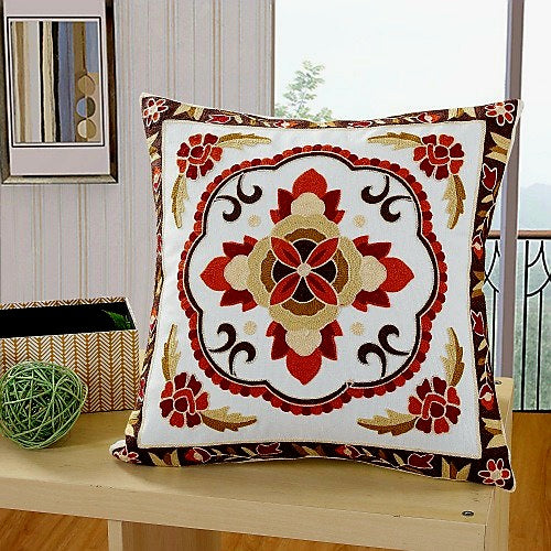 EMBROIDED Premium Cushion Covers (HAMPTONS Designer Collection) - 5 Exquisite Classically Inspired Cushion Covers to Select From. Standard 45cm Cushion Size.