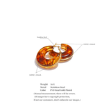 SWEET AMBER Earrings: A Juicy Touch of Retro Charm. Elegant Earrings for Sophisticated Events.