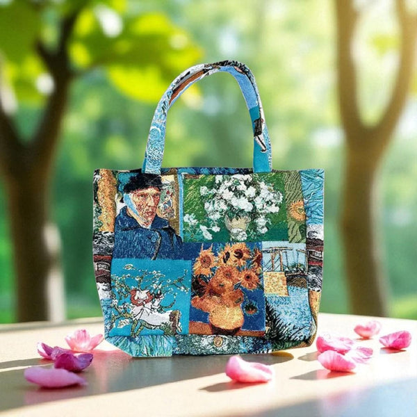 Van Gogh Design Cotton Jacquard Woven Tote Bag. A tantalizing tapestry of artistic passion, designed to turn heads and ignite conversations.