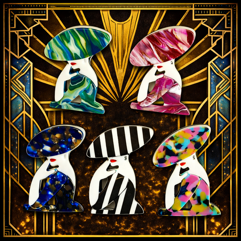 Expressionist Muse – Seated Figures Set of 5