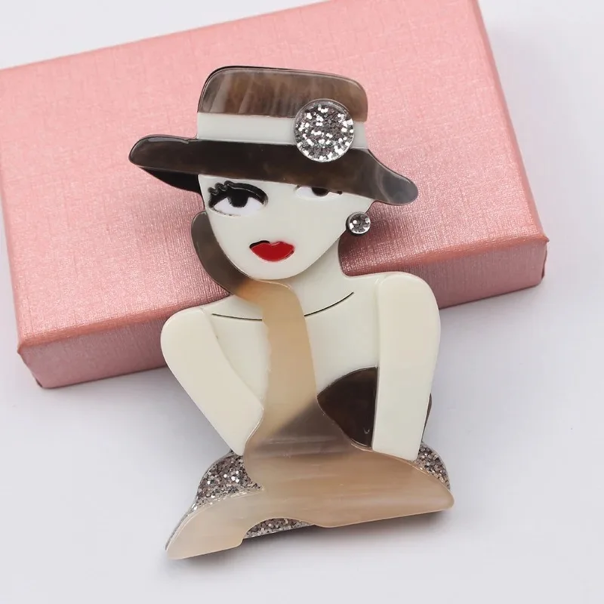 Artistic Deco Silhouette Brooch Collection of 8 Stylish Variations