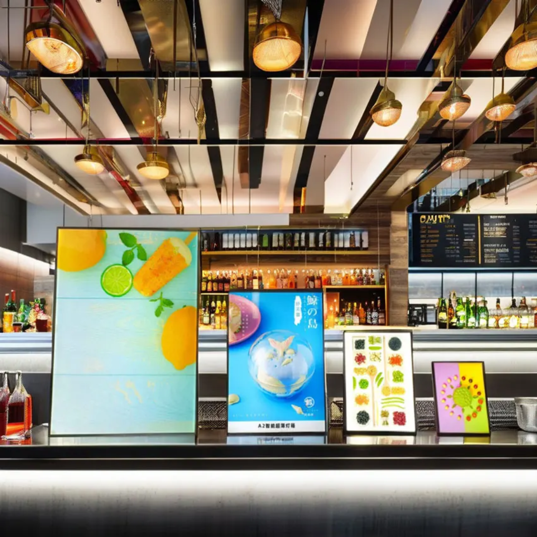 GlowBoard Pro™ Ultra-Thin LED Display – Black Edition. A1, A2, A3 & A4 Customized Advertising Ultra-Thin Glass LED & Super Light Boxes. Super Bright Rectangle Menu Poster Frame Light Box. 240V Wired Version. Wall Mounted or Desktop Stand Versions.