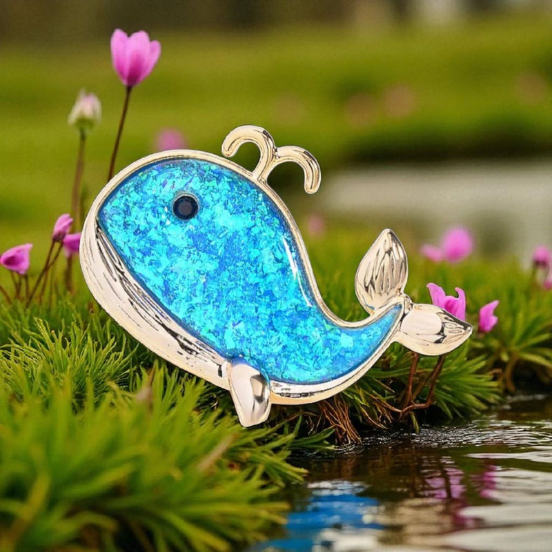 Oceanic Sparkle: Whimsical whale Brooch.. A Stylish Brooch for Every Stylish Occasion.