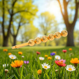 The Golden Coffee Bean Hair Pin: A chic accessory for your daily grind.