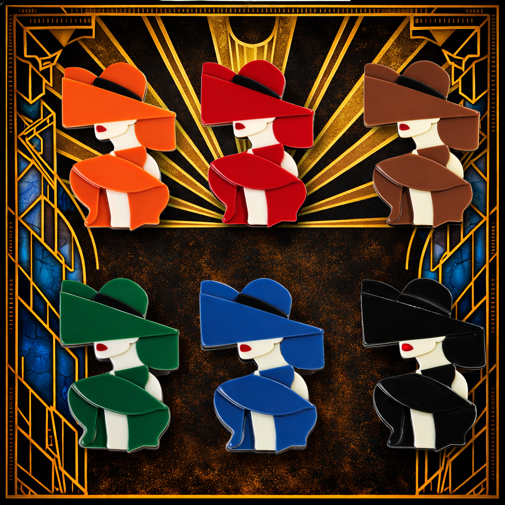 Deco Silhouette Brooch Collection