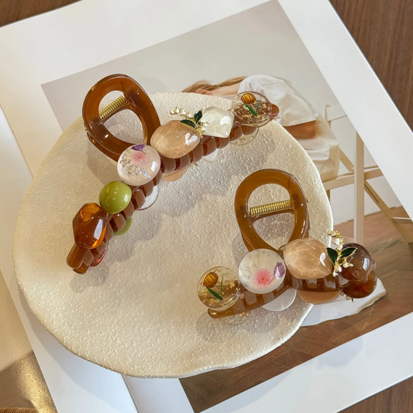 Women's Classical French EXOTIC Premium ACETATE Hair Claw Clips.