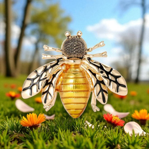 The Golden Bee Brooch: A sweet touch of nature's charm.