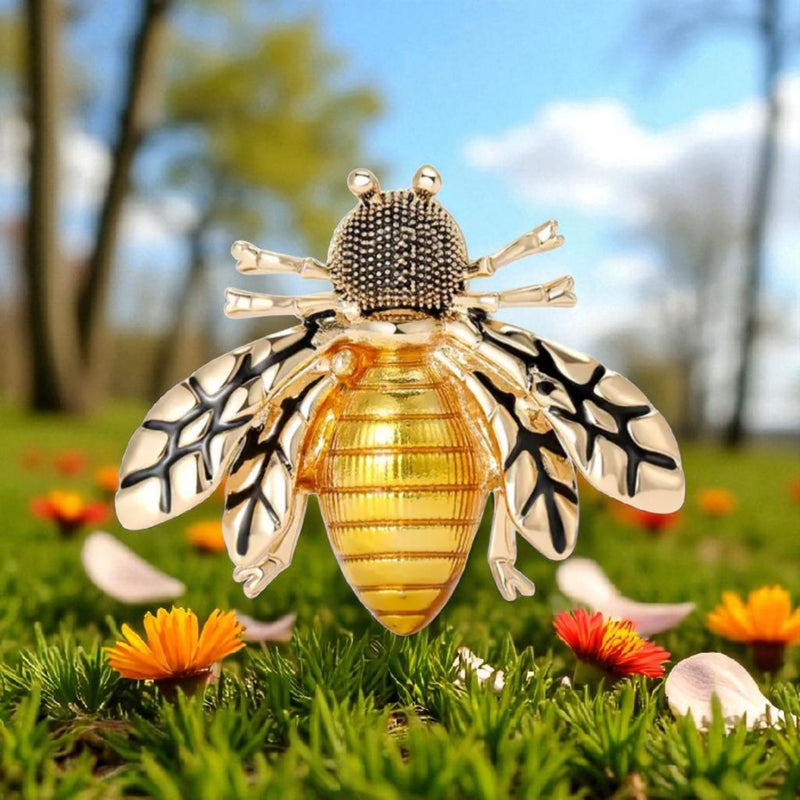 The Golden Bee Brooch: A sweet touch of nature's charm.