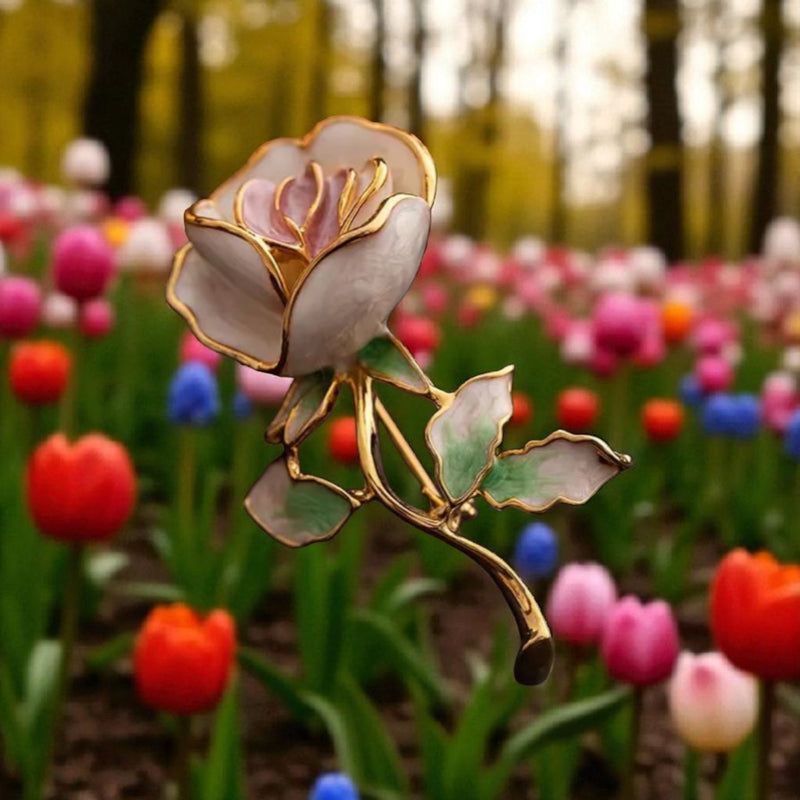The Golden Rose Brooch: A symbol of timeless elegance.
