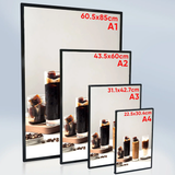 GlowBoard Pro™ Ultra-Thin LED Display – Black Edition. A1, A2, A3 & A4 Customized Advertising Ultra-Thin Glass LED & Super Light Boxes. Super Bright Rectangle Menu Poster Frame Light Box. 240V Wired Version. Wall Mounted or Desktop Stand Versions.