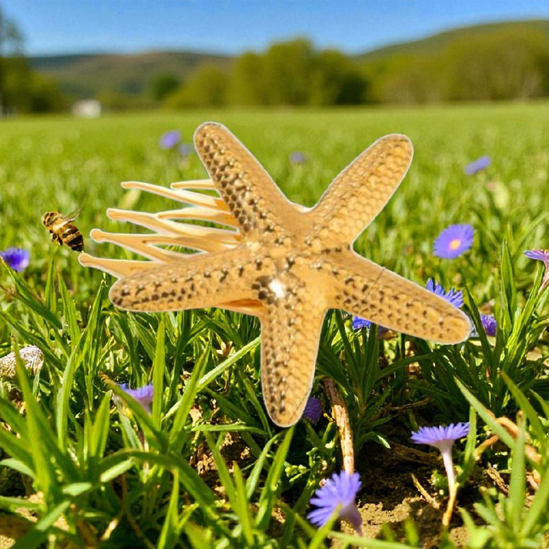 Sun-Kissed Starfish Hair Pin: A golden touch of coastal charm.
